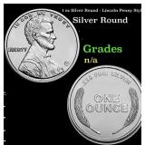 1 oz Silver Round - Lincoln Penny Style