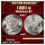 1881-s Morgan Dollar $1 ms67 SEGS