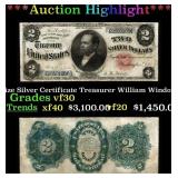 1891 $2 Large Size Silver Certificate "Windom Note
