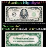 1934A $1000 Green Seal Federal Reserve Note Presid