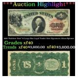 1869 $1 Large Size Legal Tender Note "Rainbow Note
