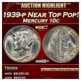 1939-p Mercury Dime Near Top Pop! 10c ms68+ SEGS