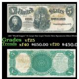 1907 $5 Large Size Legal Tender Note "WoodChopper"