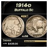 1914-d Buffalo Nickel 5c Grades au58