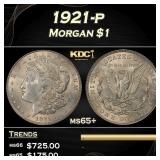 1921-p Morgan Dollar $1 Grades ms65+