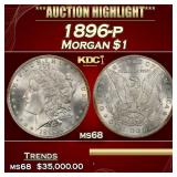 1896-p Morgan Dollar $1 ms68 SEGS