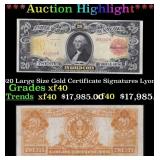 1905 $20 Large Size Gold Certificate Grades xf Sig
