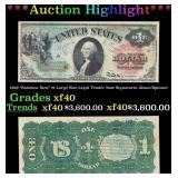 1869 $1 Large Size Legal Tender Note "Rainbow Note