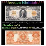 1922 $20 Large Size Gold Certificate Grades Select