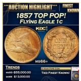 1857 Flying Eagle Cent TOP POP! 1c ms66+ SEGS