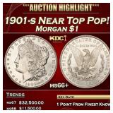 1901-s Morgan Dollar Near Top Pop! $1 ms66+ SEGS