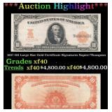 1907 $10 Large Size Gold Certificate Grades xf Sig