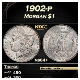 1902-p Morgan Dollar $1 ms64+ SEGS