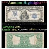 1899 $5 Large Size Silver Certificate Oncpapa Indi