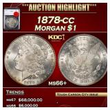 1878-cc Morgan Dollar $1 ms66+ SEGS