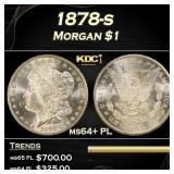 1878-s Morgan Dollar $1 Grades ms64+ PL
