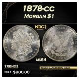 1878-cc Morgan Dollar $1 Grades ms64
