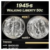 1945-s Walking Liberty Half Dollar 50c Grades ms65