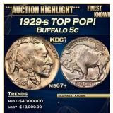 1929-s Buffalo Nickel TOP POP! 5c ms67+ SEGS