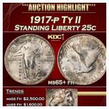 1917-p Ty II Standing Liberty Quarter 25c ms65+ fh
