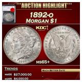 1892-o Morgan Dollar $1 ms65+ SEGS