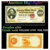 1882 $100 Large Size Gold Certificate Senator Thom