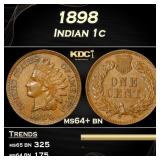 1898 Indian Cent 1c Grades ms64+ bn