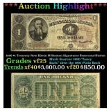 1890 $1 Treasury Note Edwin M Stanton Grades vf+ S