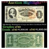 1886 $1 large size Silver Certificate Martha Washi