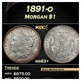 1891-o Morgan Dollar $1 Grades ms63+