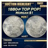 1880-p Morgan Dollar TOP POP! $1 ms67 SEGS