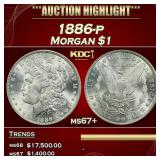 1886-p Morgan Dollar $1 ms67+ SEGS