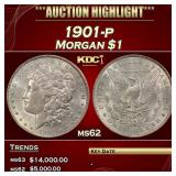 1901-p Morgan Dollar $1 ms62 USCG