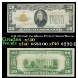 1928 $20 Gold Certificate FR-2402 Woods/Mellon Gra