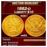 1882-o Gold Liberty Eagle $10 ms62 USCG