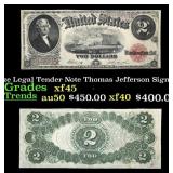 1917 $2 Large Size Legal Tender Note Thomas Jeffer