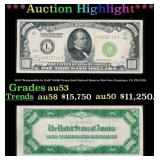 1928 $1000 Green Seal Federal Reserve Note "Redeem