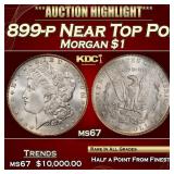 1899-p Morgan Dollar Near Top Pop! $1 ms67 SEGS