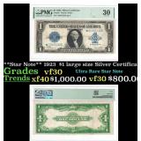 **Star Note** 1923  $1 large size Silver Certifica