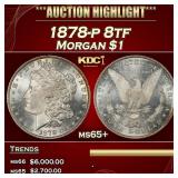 1878-p 8tf Morgan Dollar $1 ms65+ SEGS