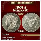 1901-s Morgan Dollar $1 ms62 USCG