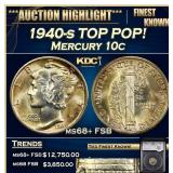 1940-s Mercury Dime TOP POP! 10c ms68+ FSB SEGS