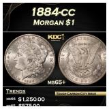 1884-cc Morgan Dollar $1 Grades ms65+