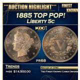 1885 Proof Liberty Nickel TOP POP! 5c pr68 SEGS