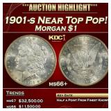 1901-s Morgan Dollar Near Top Pop! $1 ms66+ SEGS