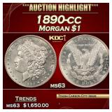 1890-cc Morgan Dollar $1 ms63 USCG