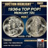 1936-s Mercury Dime TOP POP! 10c ms68+ FSB SEGS