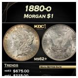 1880-o Morgan Dollar $1 Grades ms62+