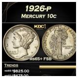 1926-p Mercury Dime 10c Grades ms65+ FSB