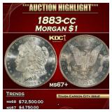1883-cc Morgan Dollar $1 ms67+ SEGS